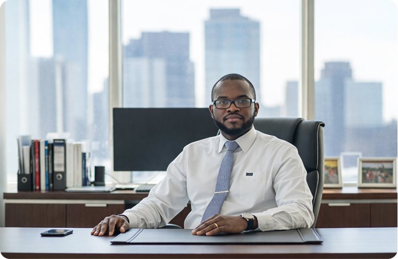 Hyssop founder in a clean office environment